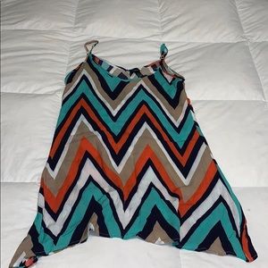 Lightweight chevron dress, mini dress, size M